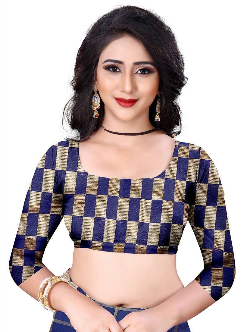 women checkered bordered saree  - 21696792 -  Standard Image - 3
