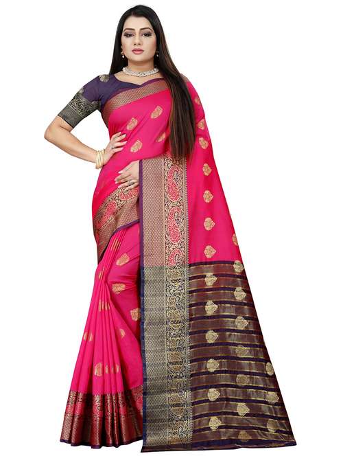 women self design zari bordered saree - 21696808 -  Standard Image - 0