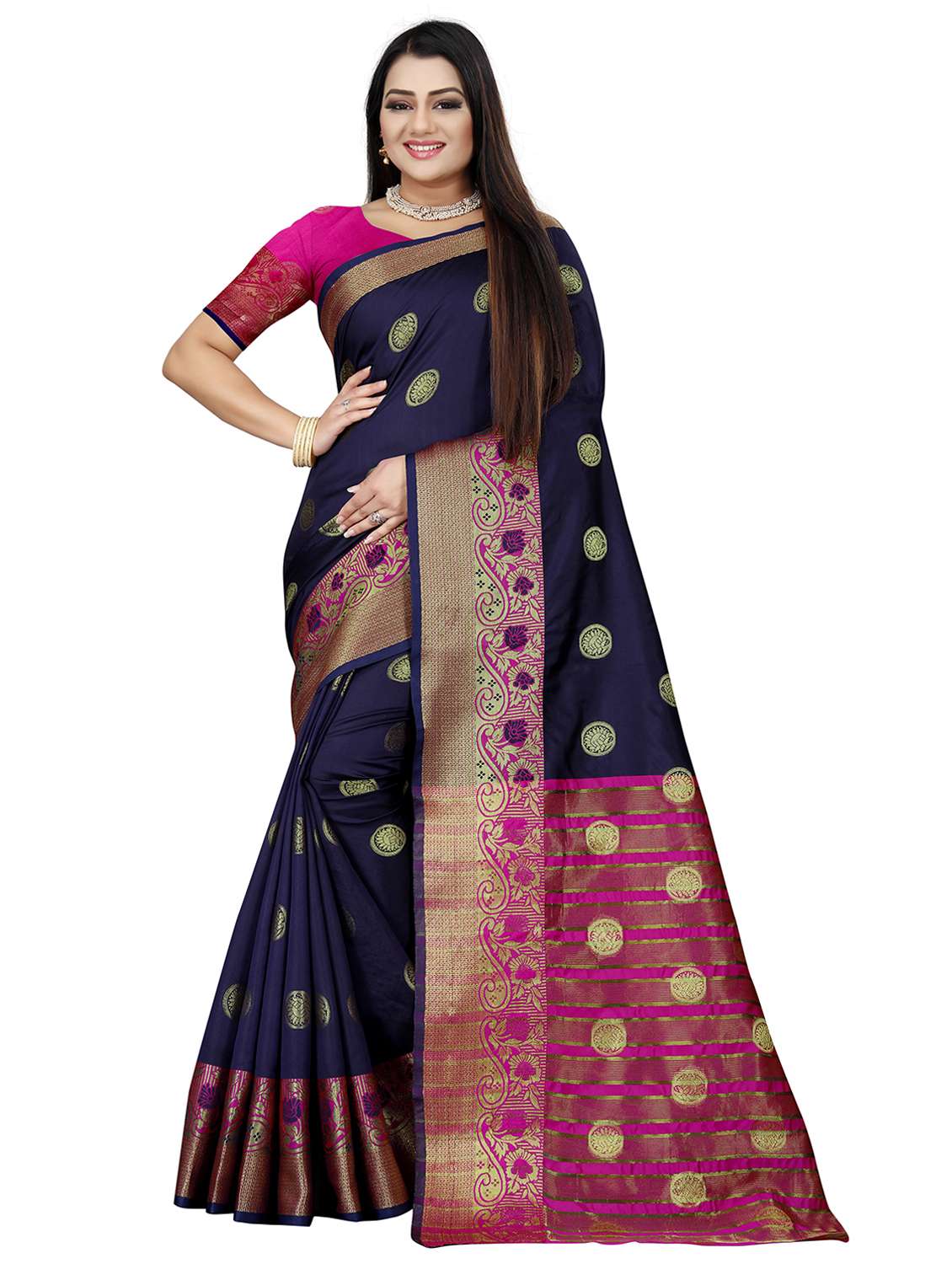 women self design banarasi saree
