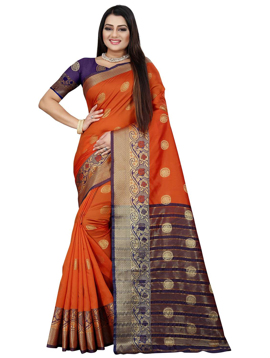 women self design banarasi saree