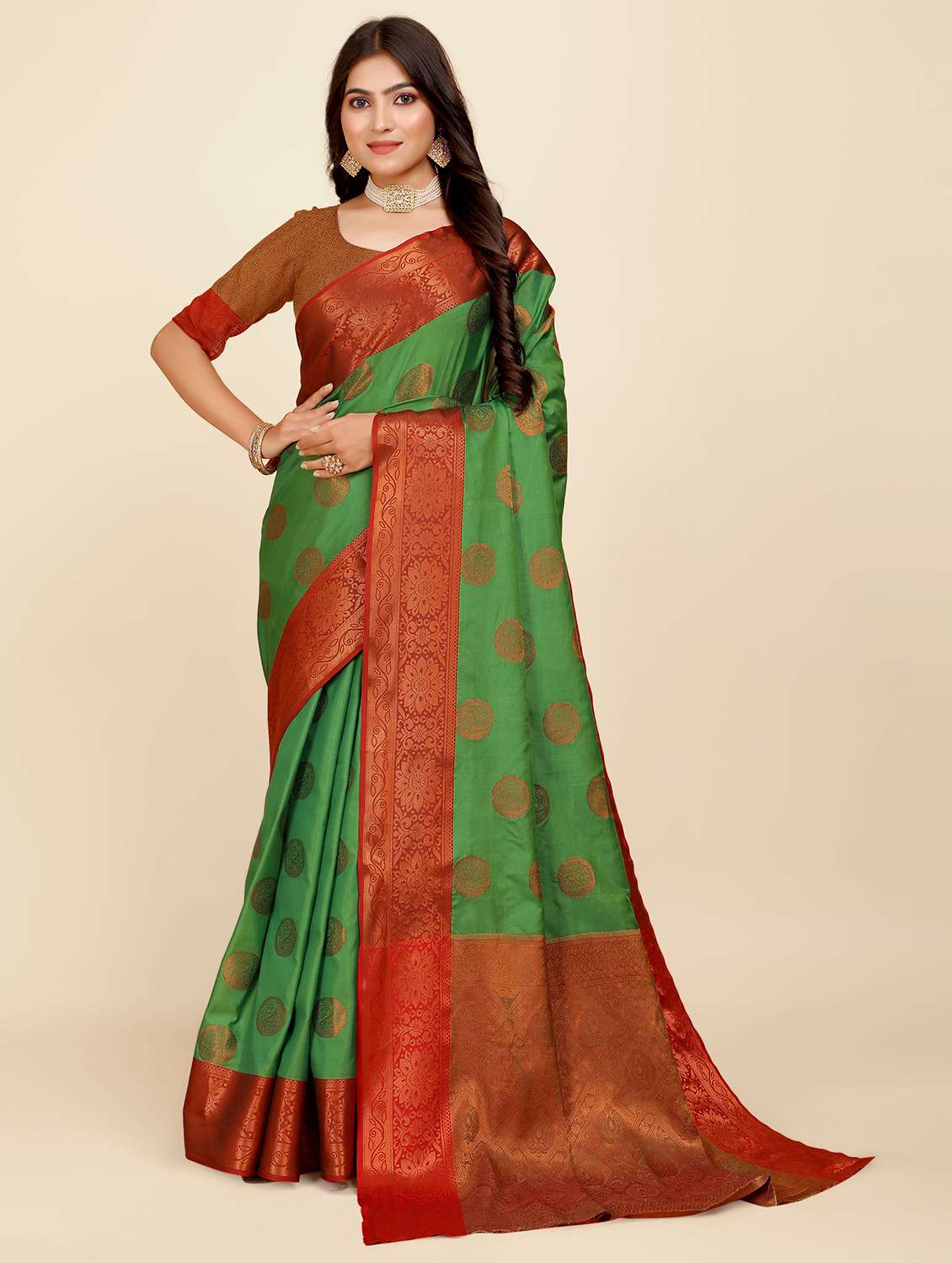 women self design banarasi saree