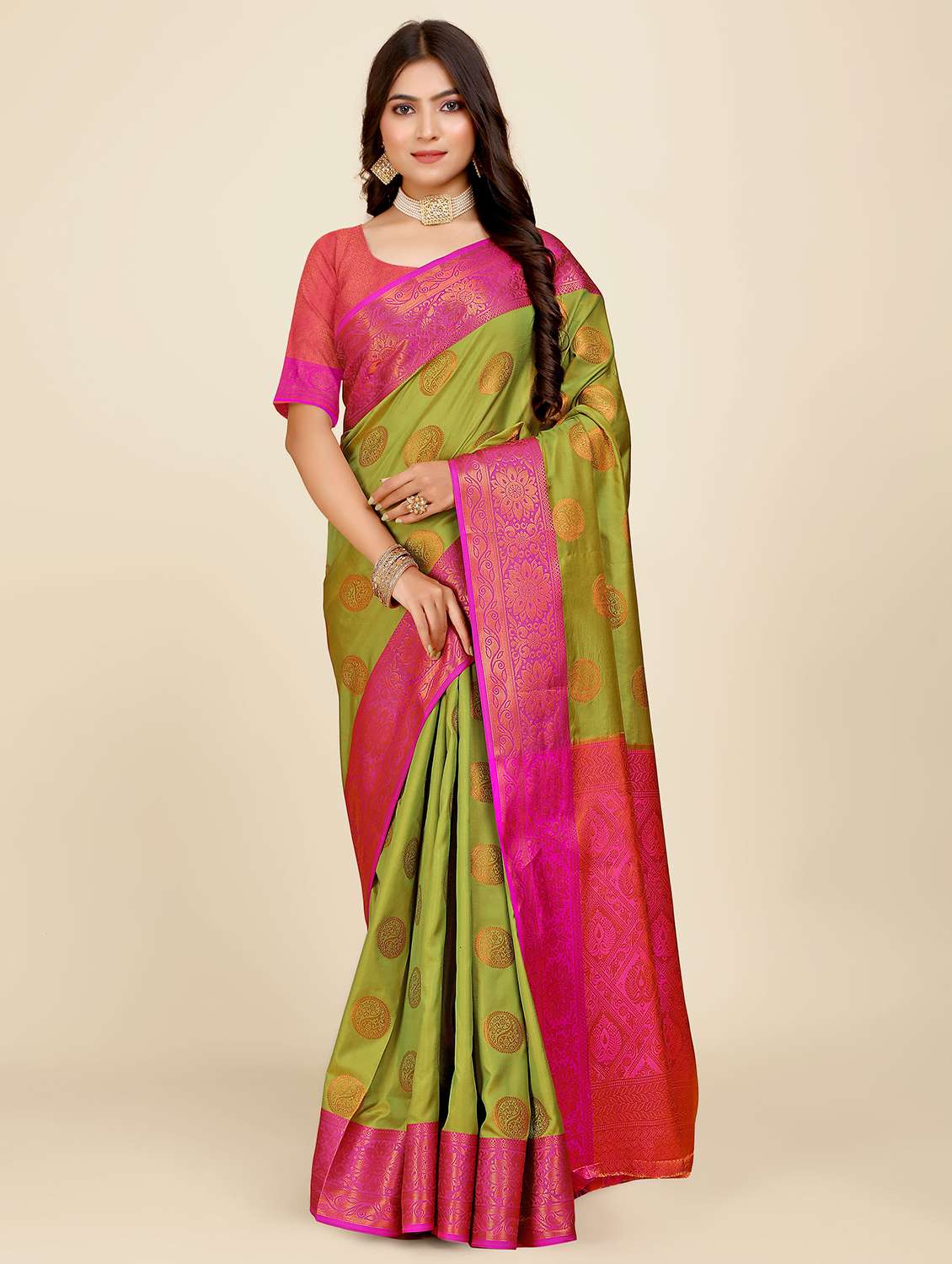 women self design banarasi saree