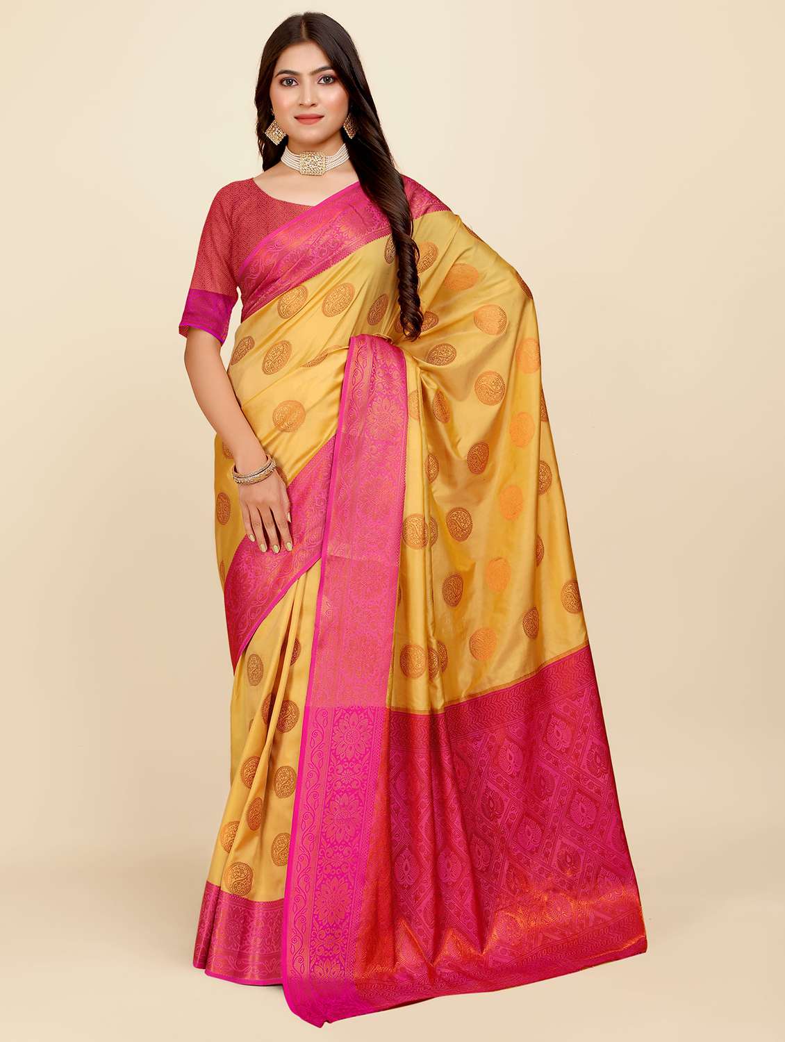 women self design banarasi saree