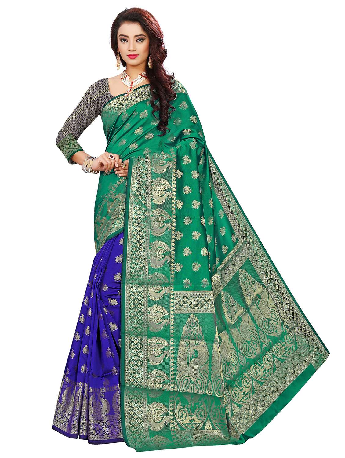 women self design banarasi saree