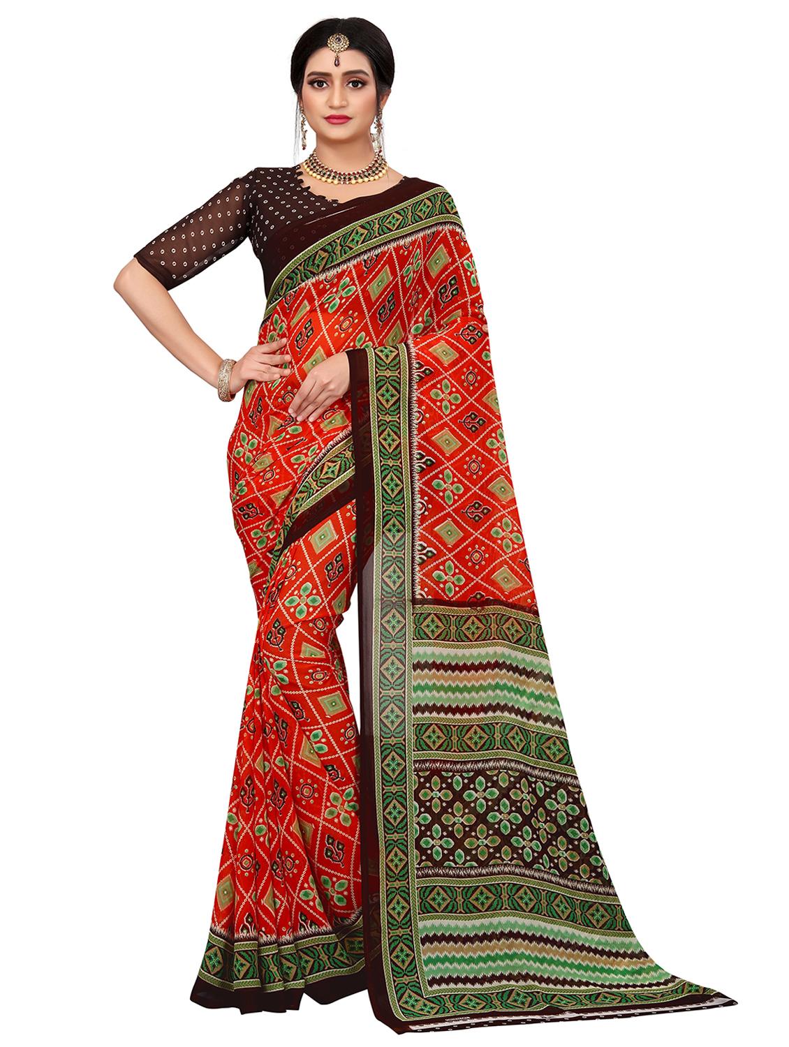 women red printed saree - 21696884 -  Zoom Image - 0