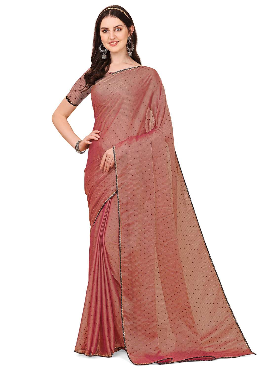 women pink self design saree - 21696908 - Zoom Image - 0
