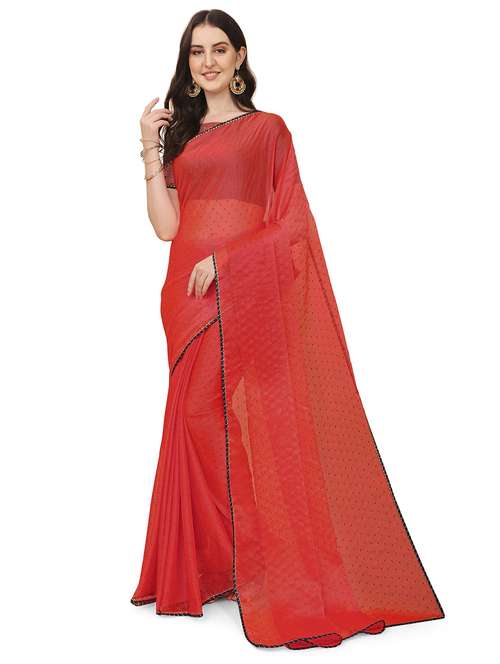 women self design lace work saree - 21696911 - Standard Image - 0