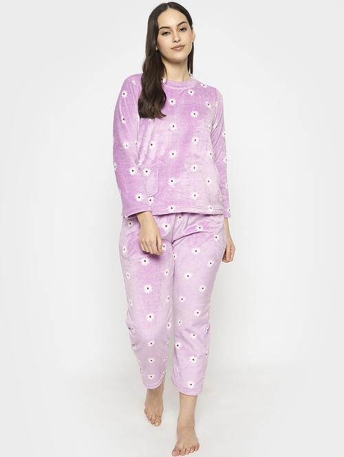 women floral round neck nightwear pyjama set - 21696937 -  Standard Image - 0