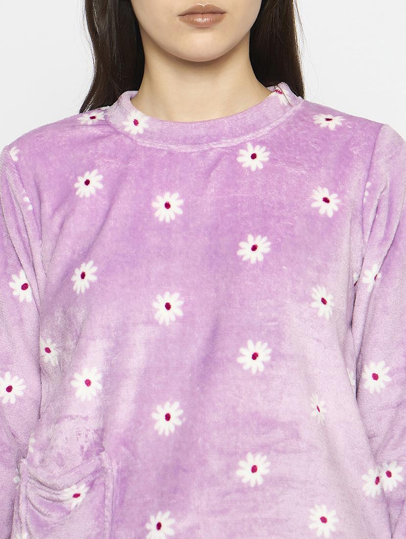 women floral round neck nightwear pyjama set - 21696937 - Standard Image - 5