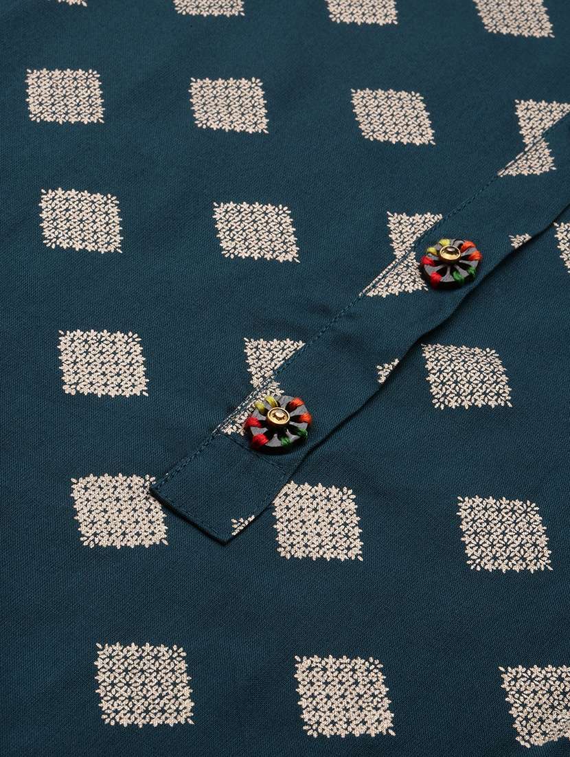 women three quarter sleeve straight kurta - 21696966 -  Standard Image - 5