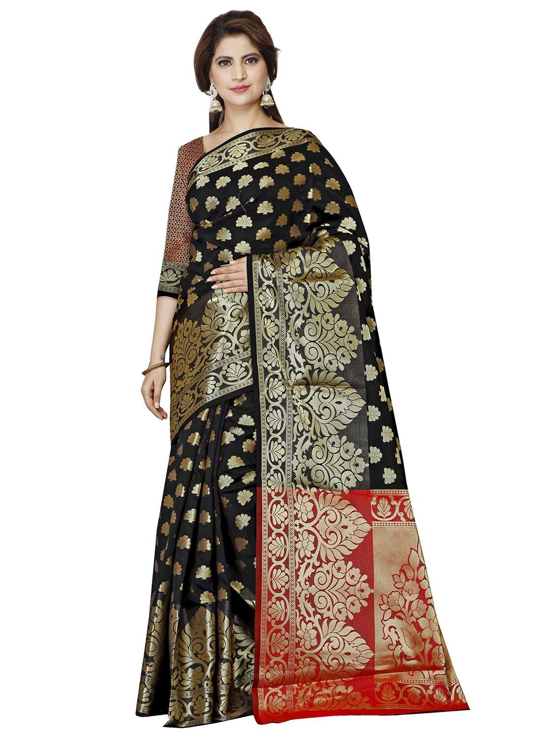 women self design banarasi saree