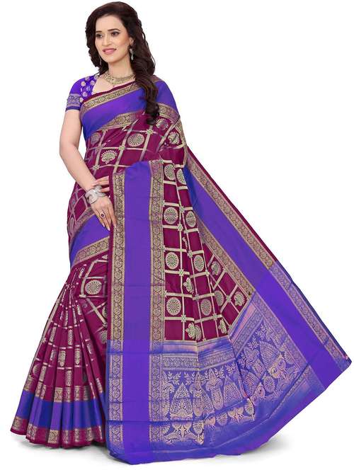 women self design bordered saree - 21696988 - Standard Image - 0