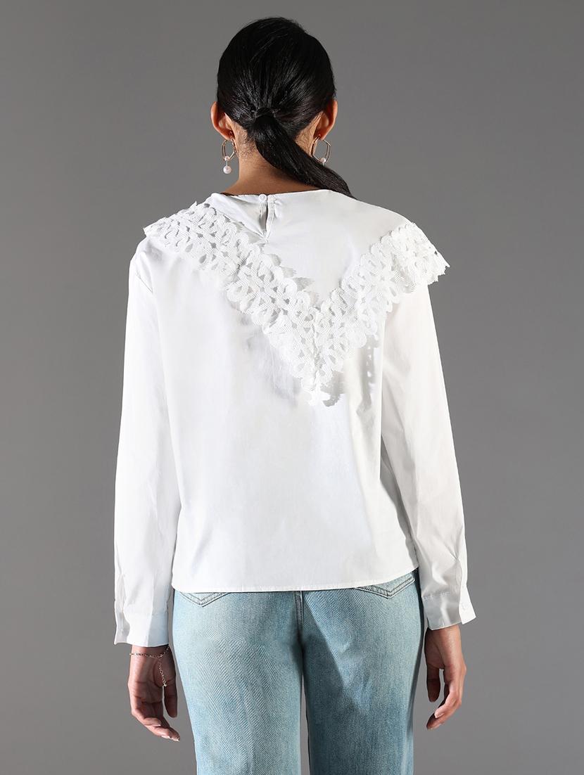 women white solid long sleeve top - 21697010 - Standard Image - 3