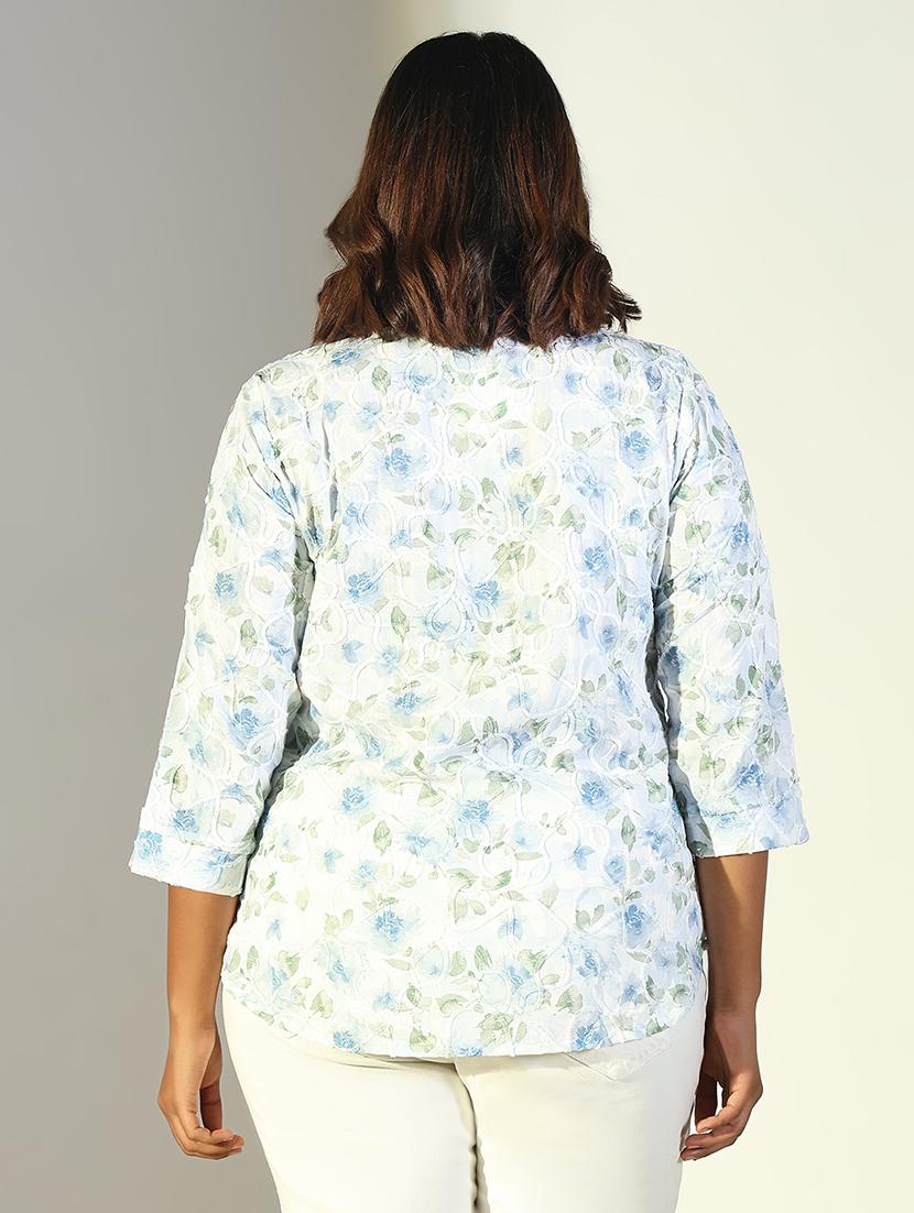 women floral printed round neck regular top - 21697022 - Standard Image - 3