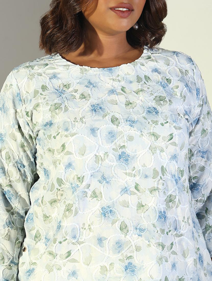 women floral printed round neck regular top - 21697022 - Standard Image - 5