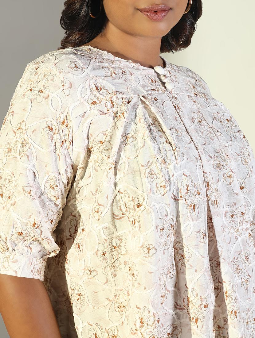 women floral printed round neck regular top - 21697027 - Standard Image - 5