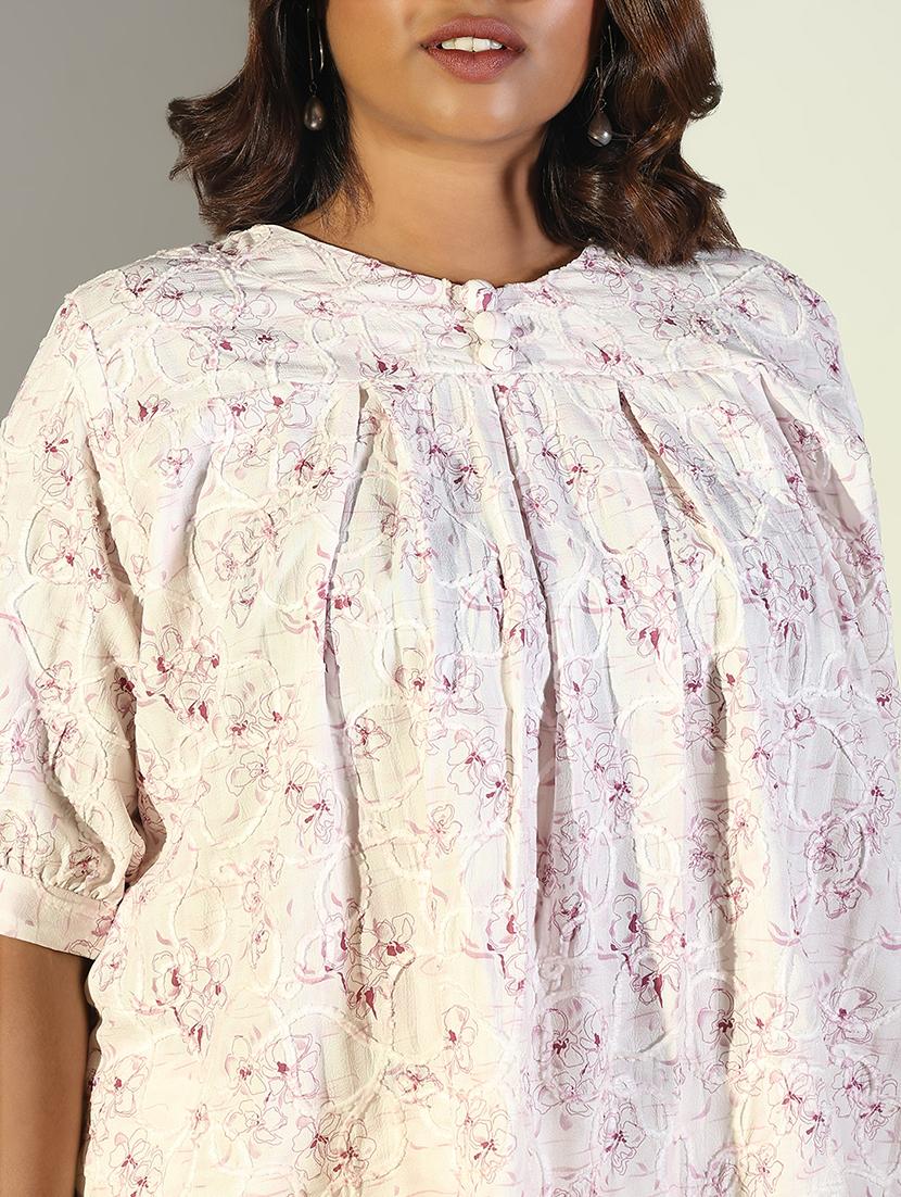 women floral printed round neck regular top - 21697028 - Standard Image - 5