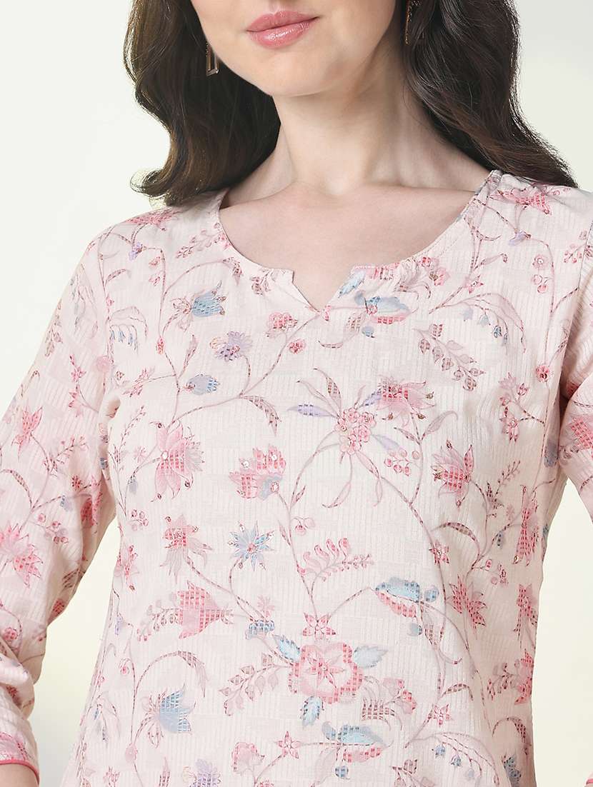 women three quarter sleeve kurta pant with dupatta set - 21697060 -  Standard Image - 5