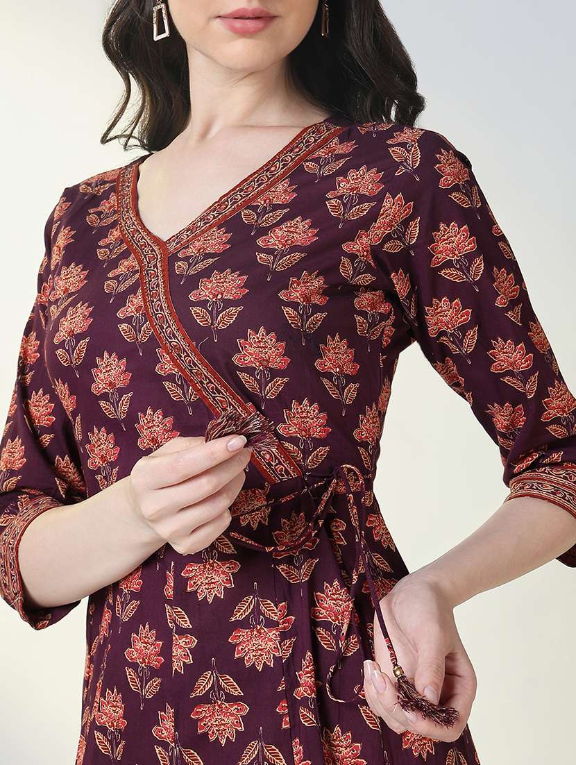women floral kurta pant set with dupatta - 21697063 -  Standard Image - 5