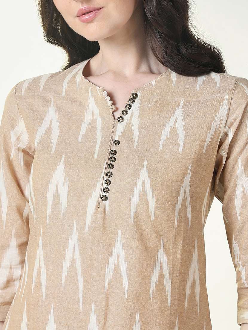 women three quarter sleeve kurta pant with dupatta set - 21697064 -  Standard Image - 5