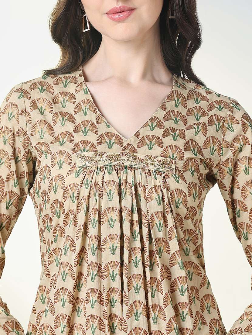 women three quarter sleeve kurta pant with dupatta set - 21697066 -  Standard Image - 5