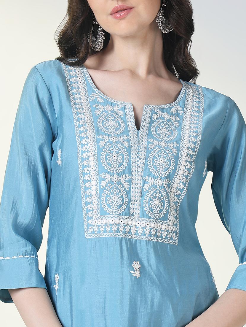women embroidered kurta pant set with dupatta - 21697070 - Standard Image - 5