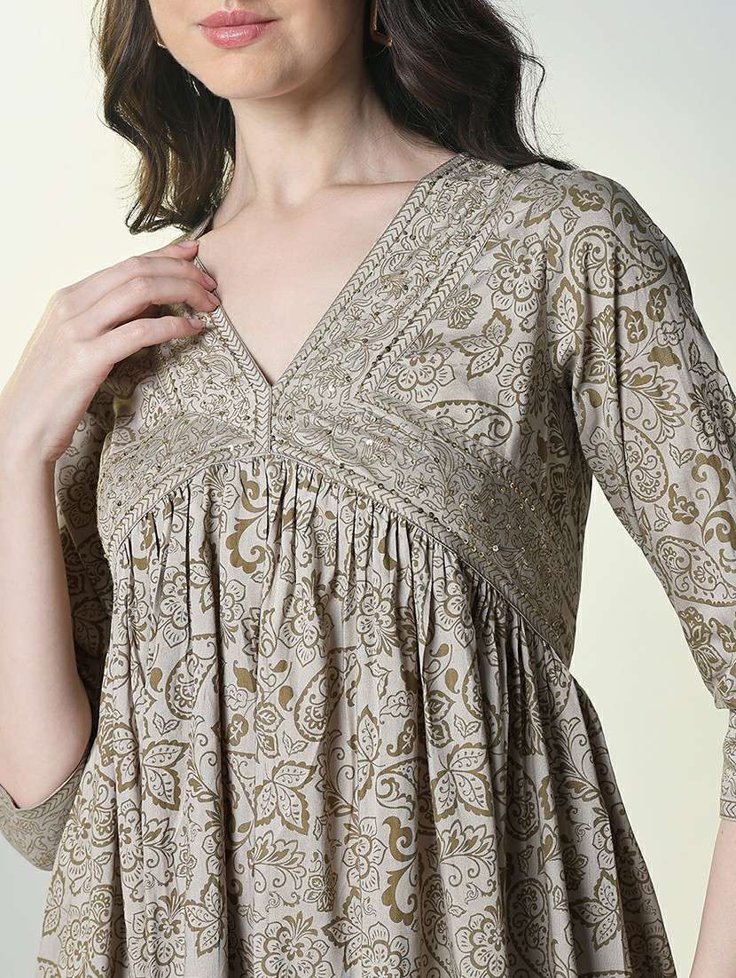 women paisley kurta pant set with dupatta - 21697083 -  Standard Image - 5