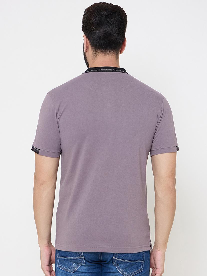 men front print short sleeve polo t-shirt - 21697125 - Standard Image - 3