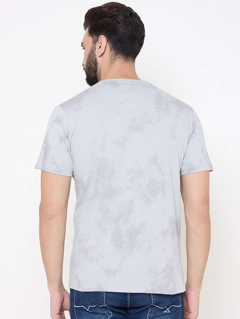 grey cotton blend front print tshirt - 21697142 -  Standard Image - 3