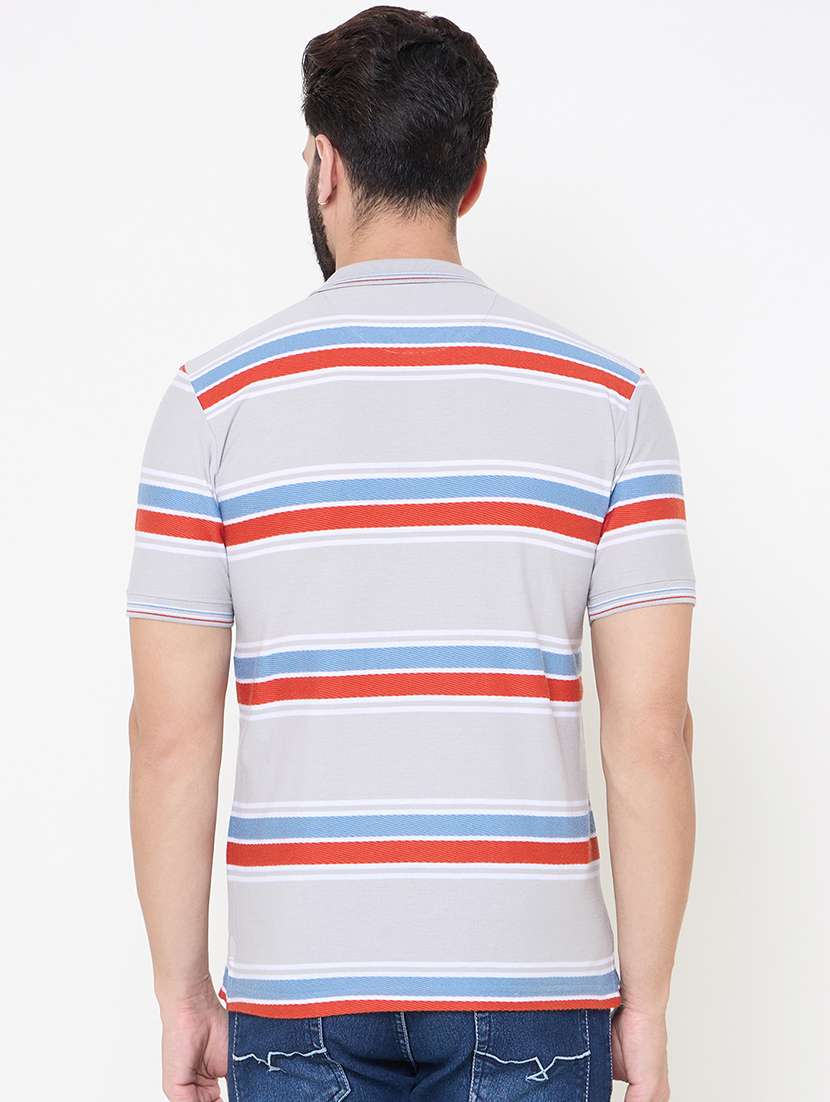 men striped short sleeve polo t-shirt - 21697158 -  Standard Image - 3