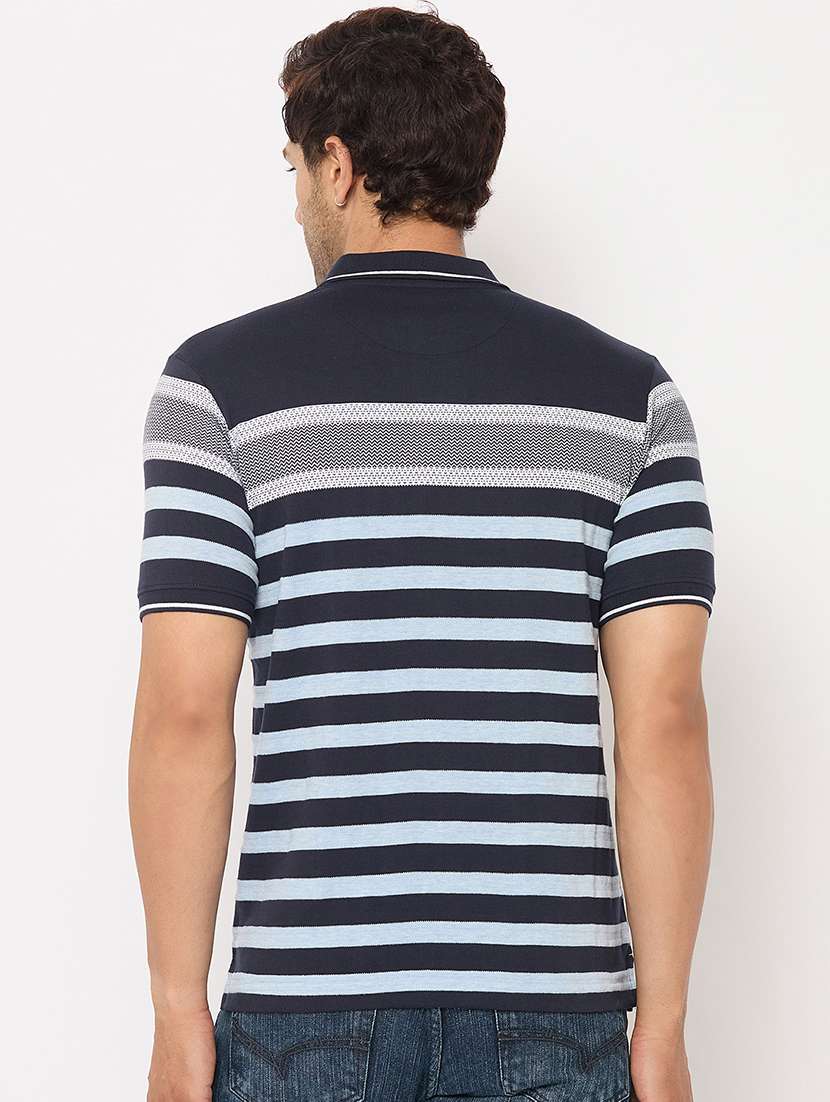 men striped short sleeve polo t-shirt - 21697161 -  Standard Image - 3