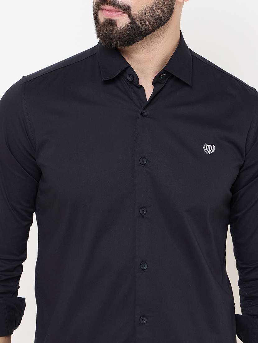 men solid long sleeve casual shirt - 21697406 -  Standard Image - 5