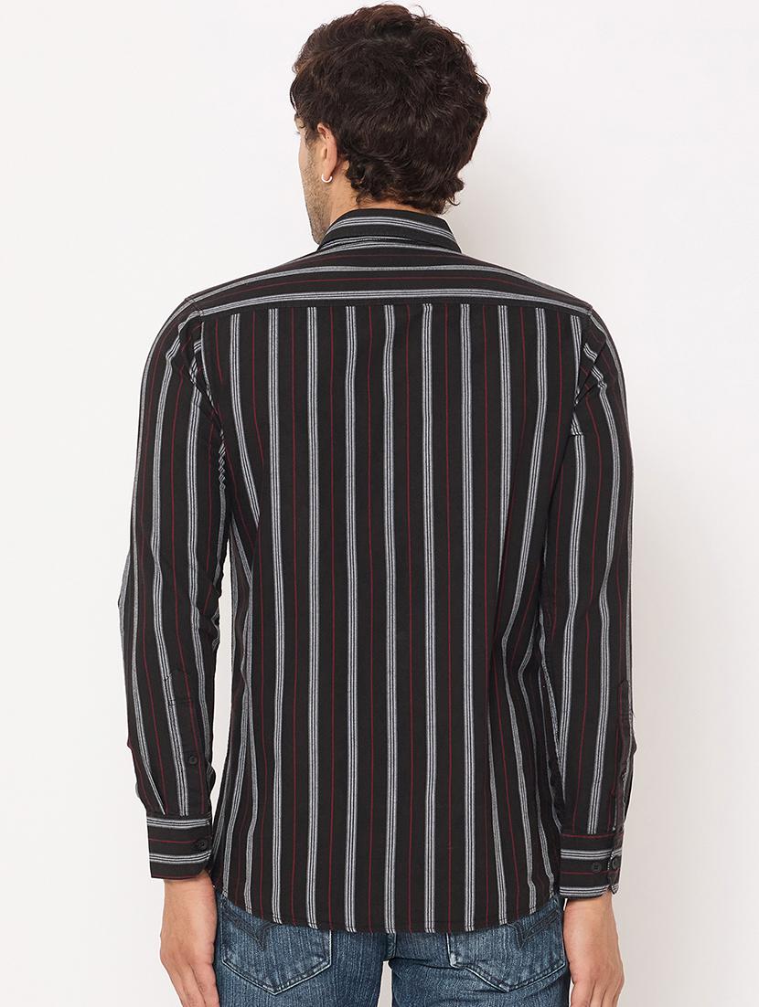 black cotton casual shirt - 21697413 - Standard Image - 3