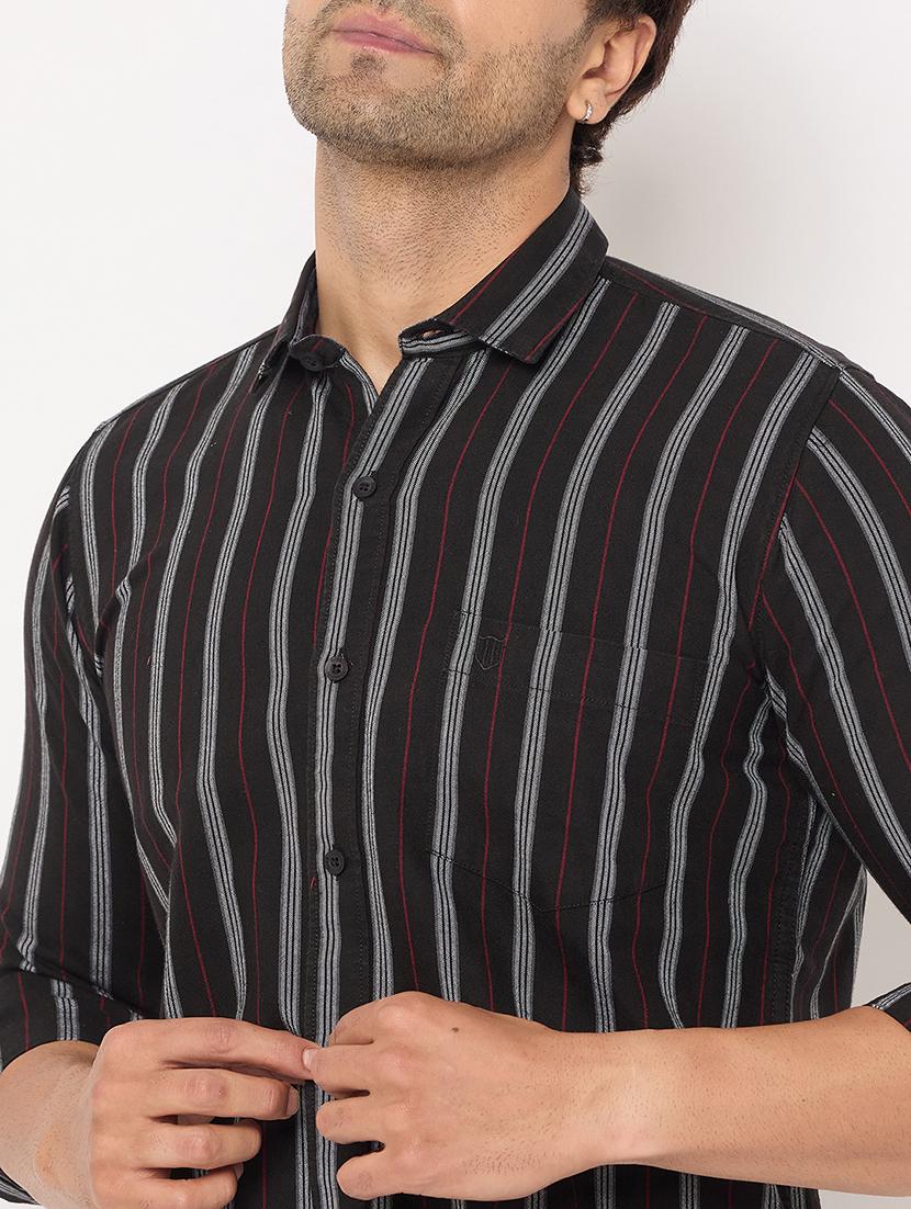 black cotton casual shirt - 21697413 - Standard Image - 5