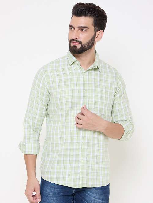 men checkered long sleeve casual shirt - 21697414 -  Standard Image - 0