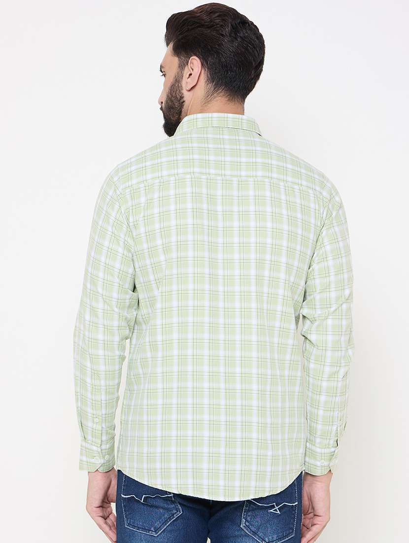 men checkered long sleeve casual shirt - 21697414 -  Standard Image - 3