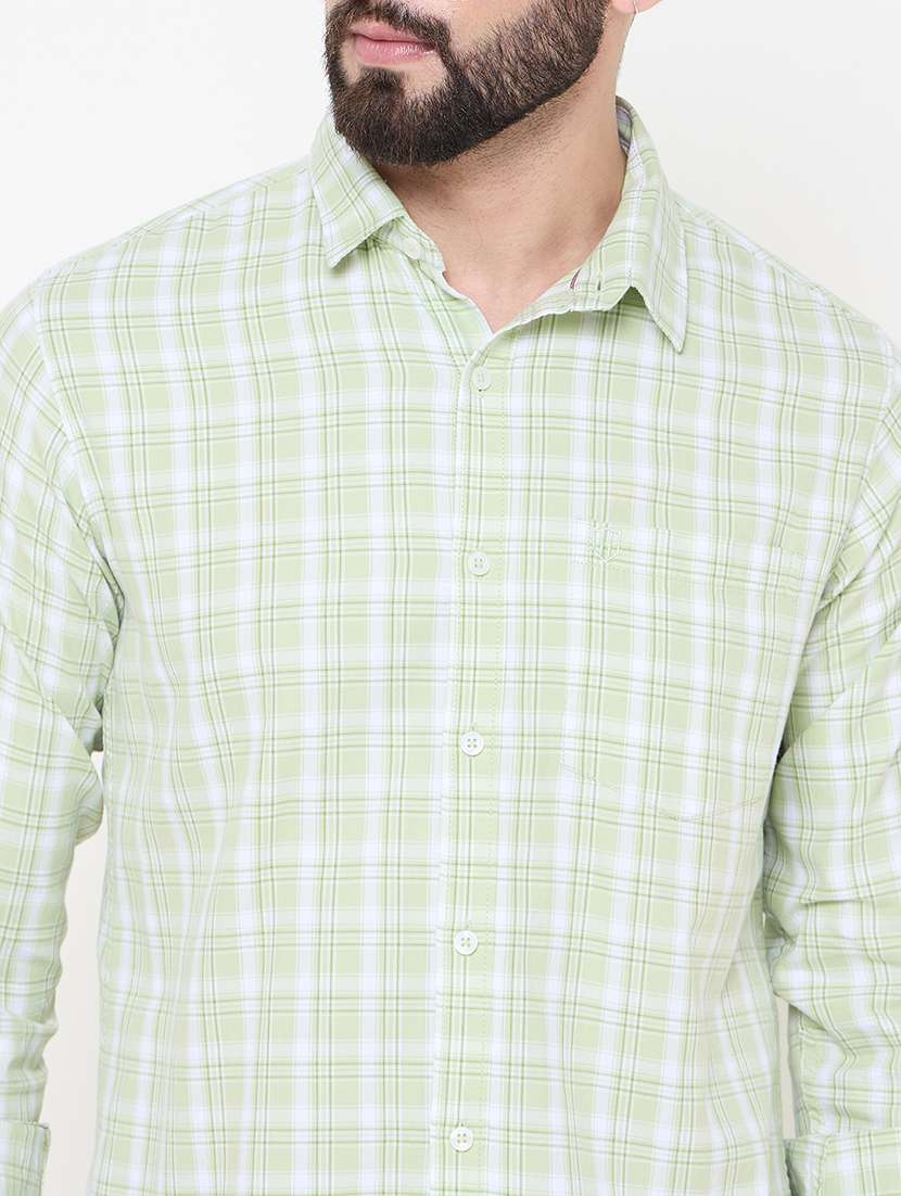 men checkered long sleeve casual shirt - 21697414 -  Standard Image - 5