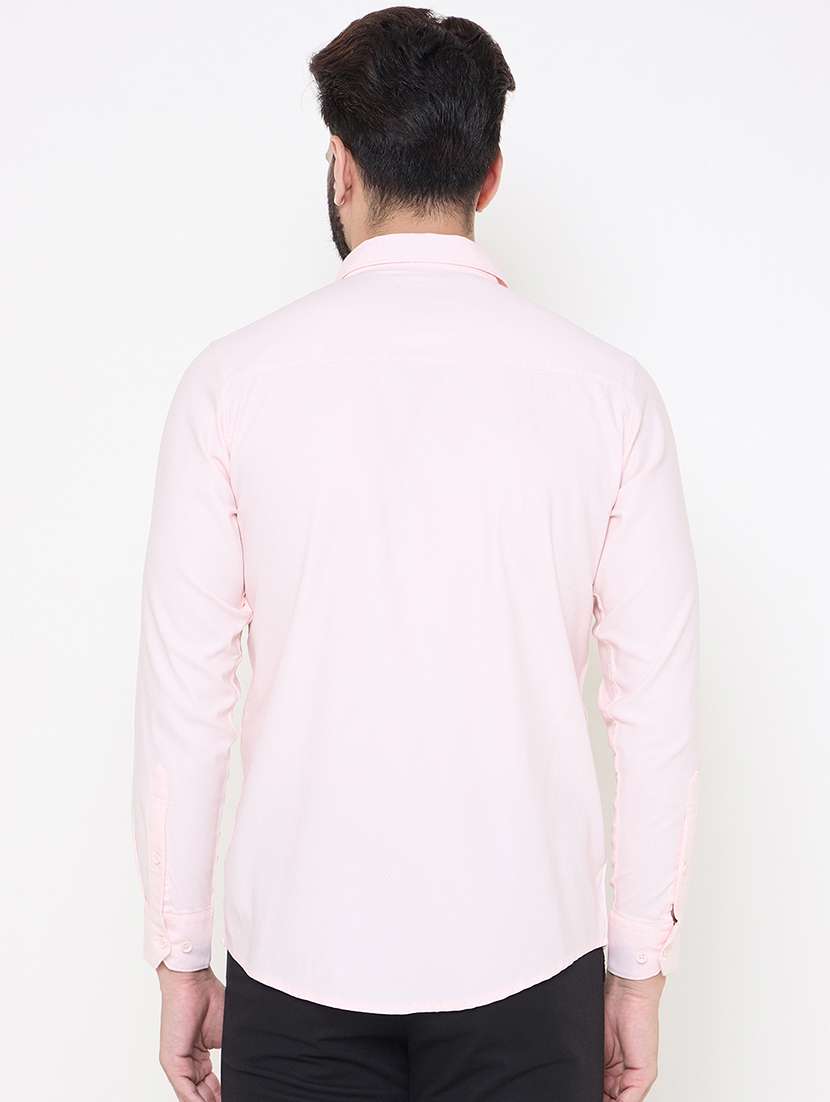 men solid long sleeve casual shirt - 21697416 -  Standard Image - 3