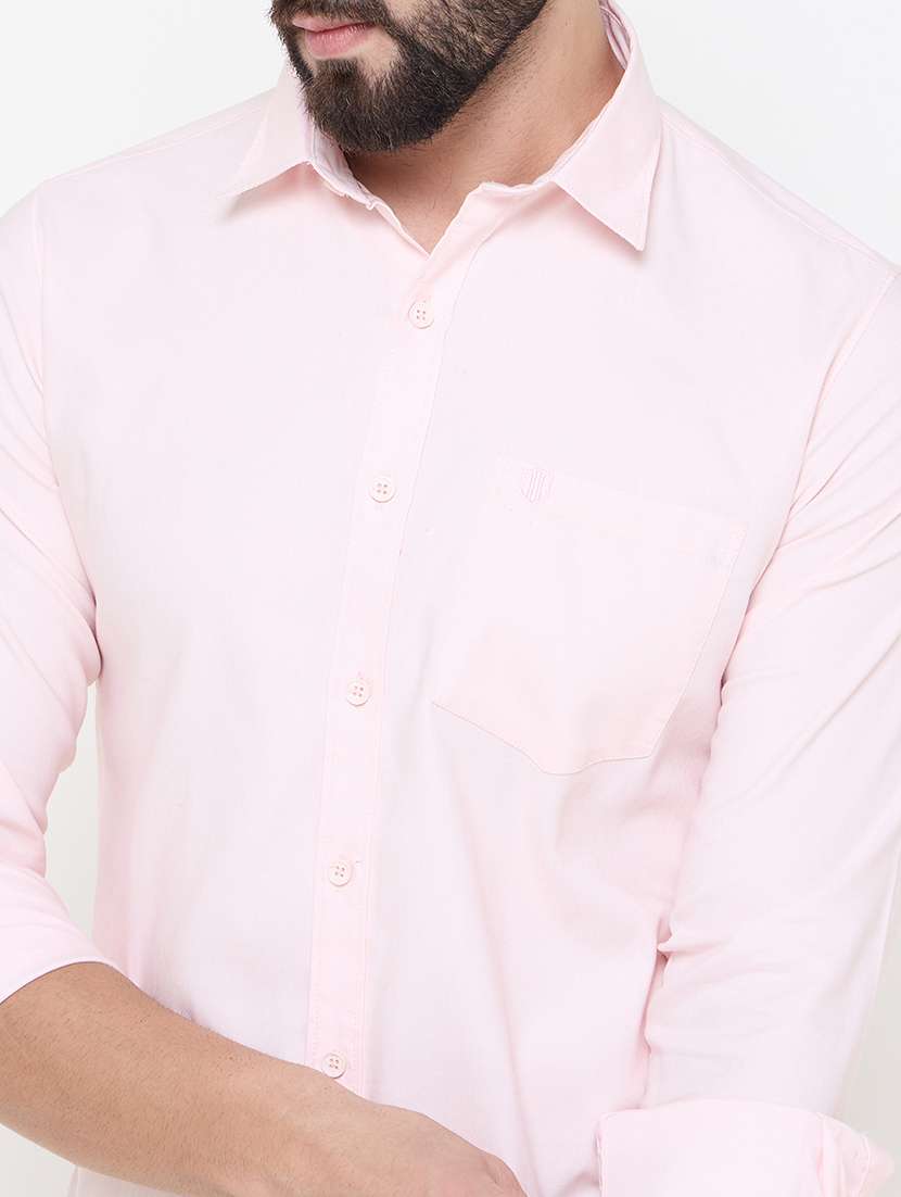 men solid long sleeve casual shirt - 21697416 -  Standard Image - 5