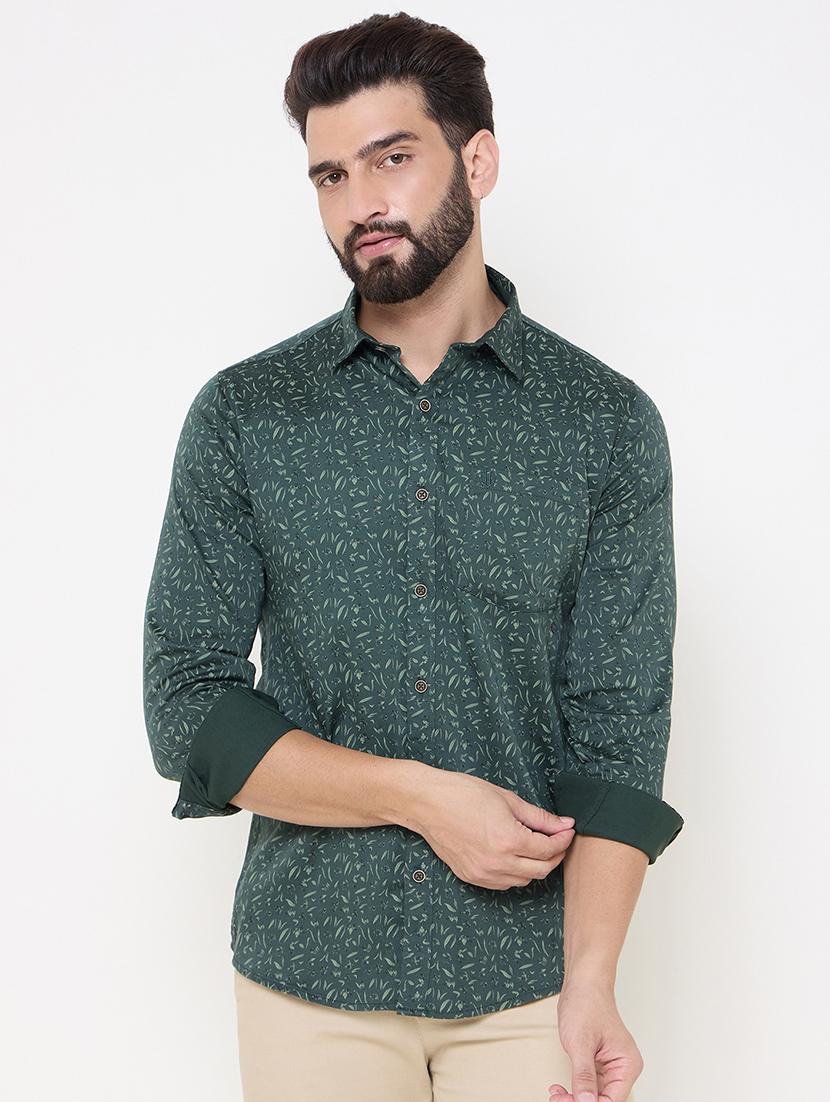 men printed long sleeve casual shirt - 21697417 -  Zoom Image - 0