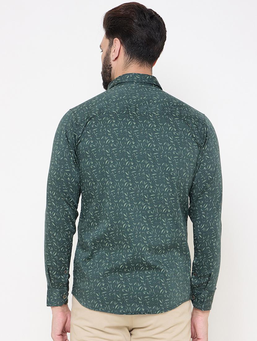 men printed long sleeve casual shirt - 21697417 - Standard Image - 3