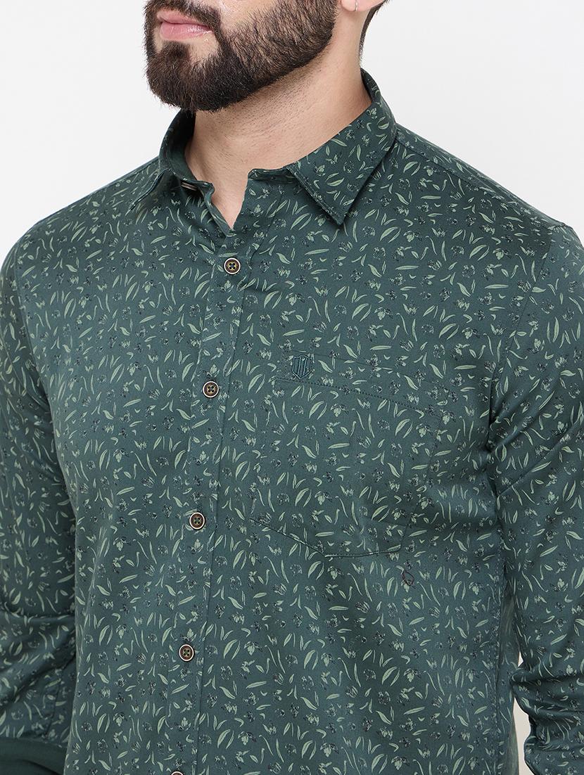 men printed long sleeve casual shirt - 21697417 - Standard Image - 5