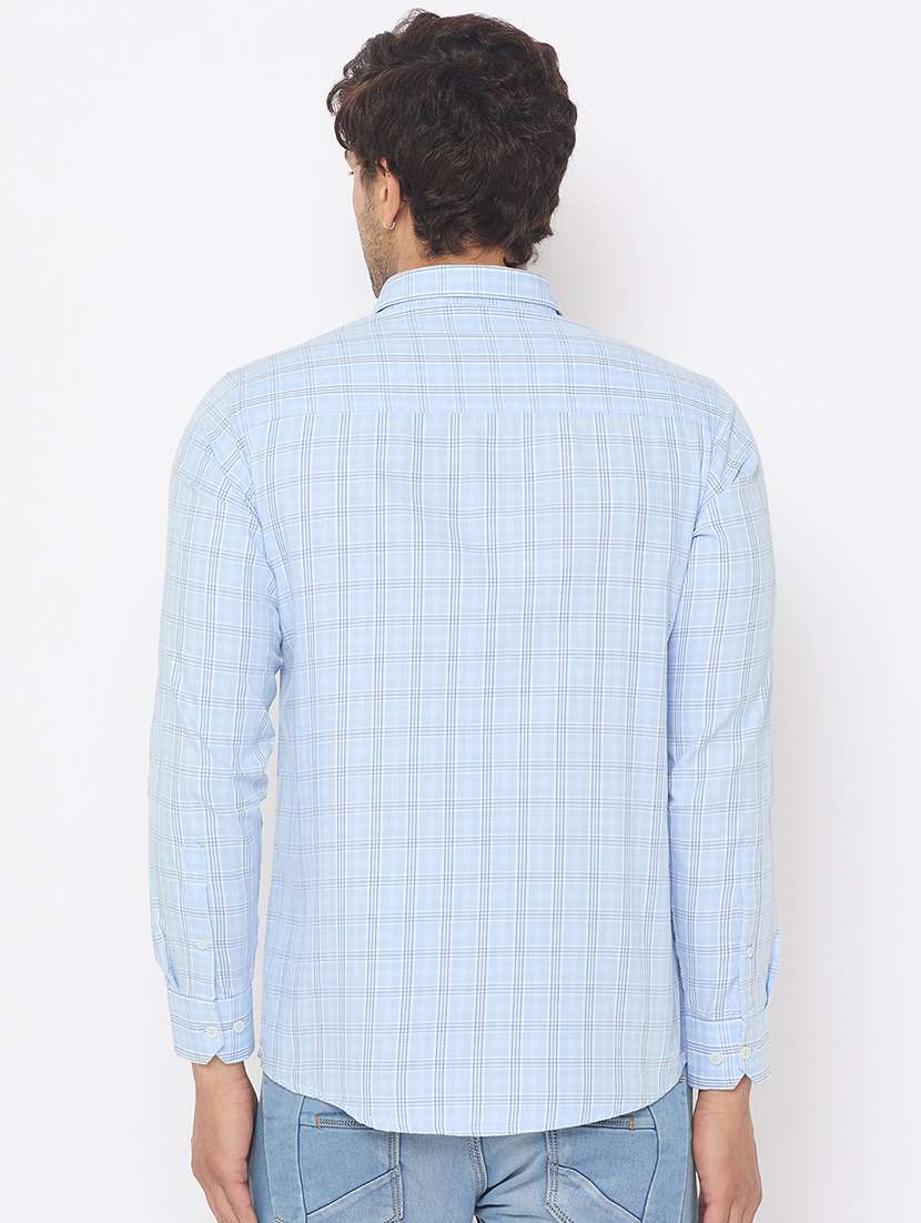 men checkered long sleeve casual shirt - 21697427 -  Standard Image - 3