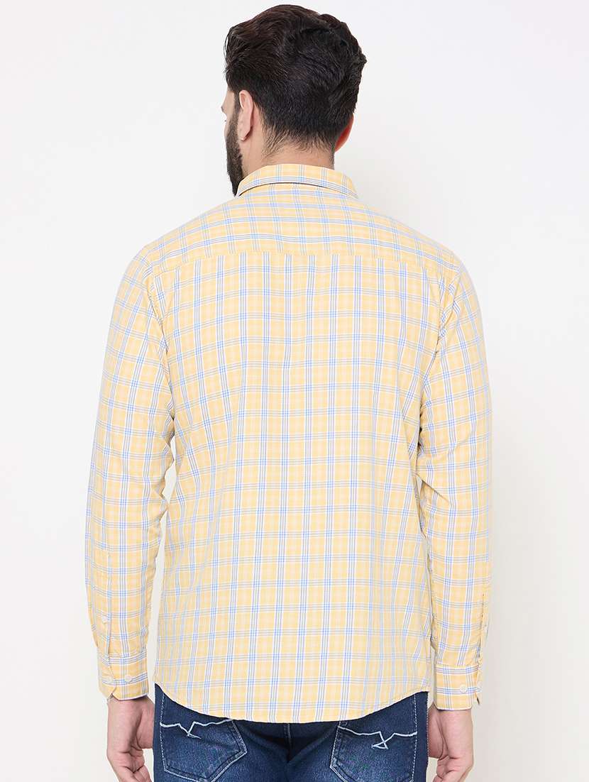 men checkered long sleeve casual shirt - 21697428 -  Standard Image - 3