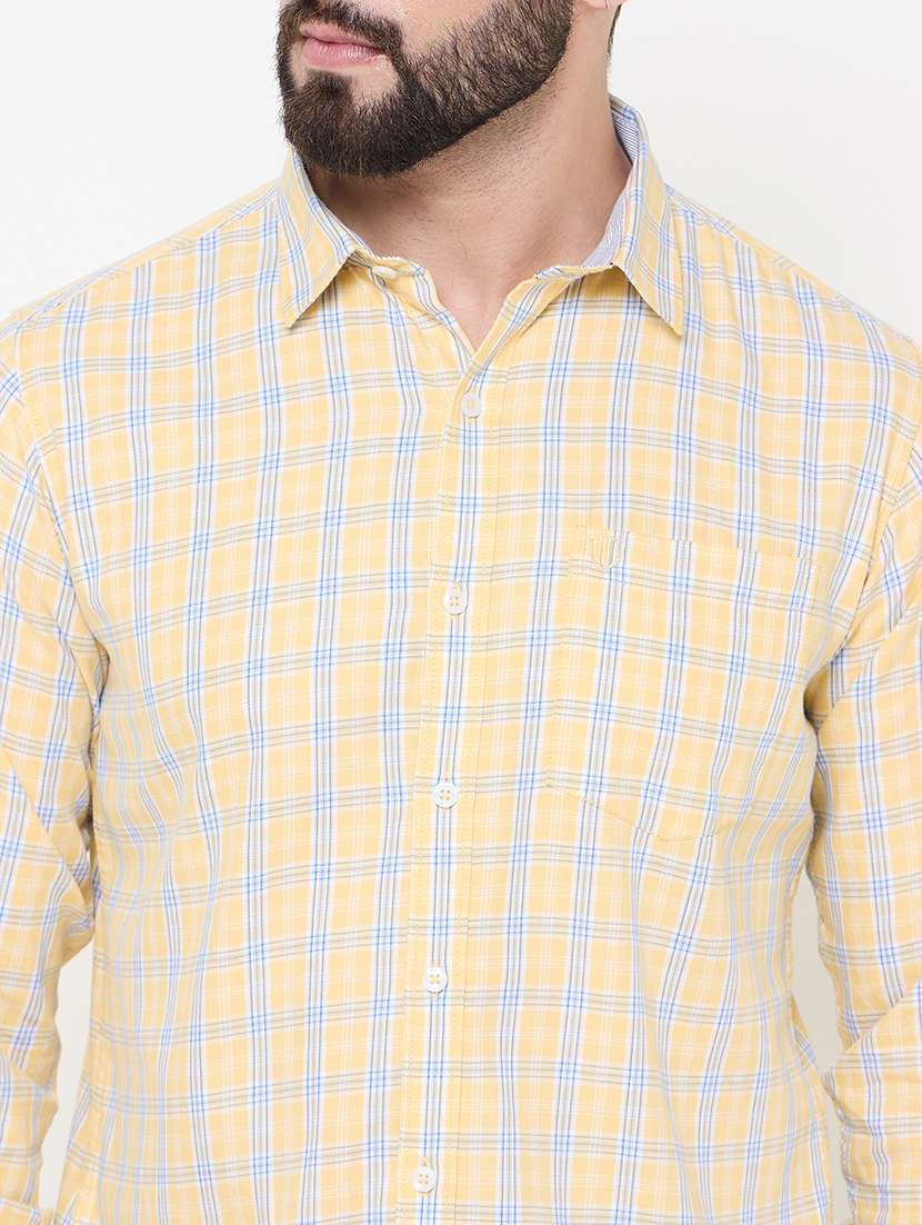 men checkered long sleeve casual shirt - 21697428 -  Standard Image - 5