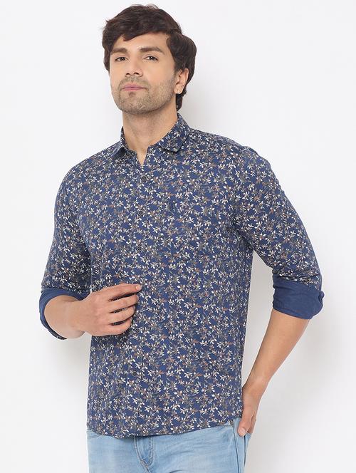 blue cotton casual shirt - 21697431 -  Standard Image - 0