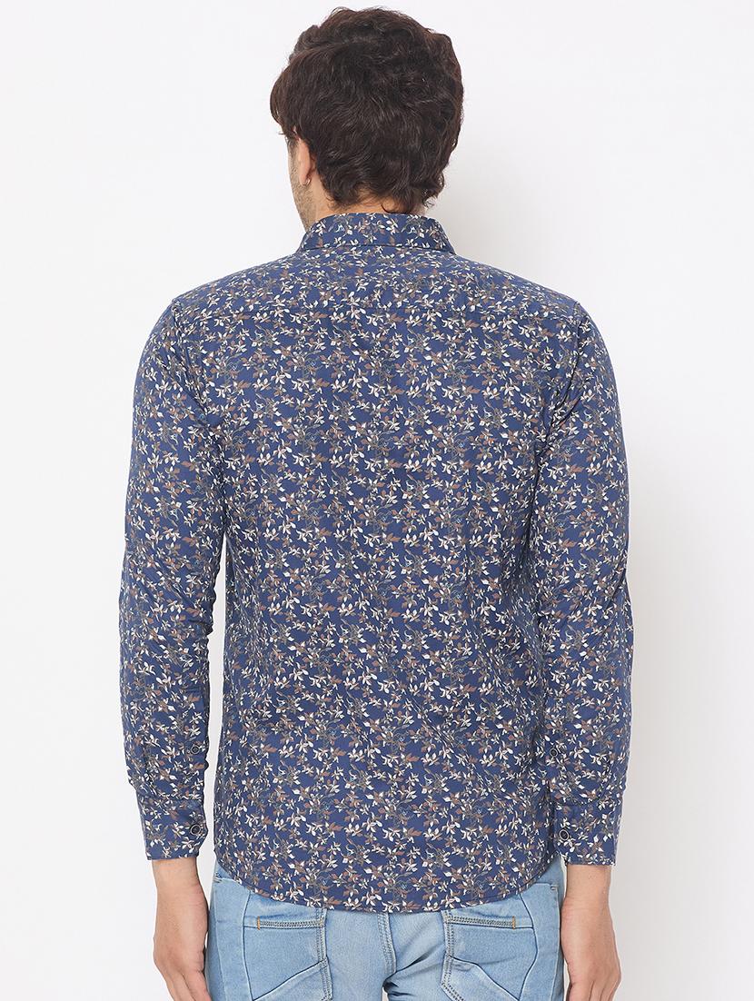 blue cotton casual shirt - 21697431 - Standard Image - 3