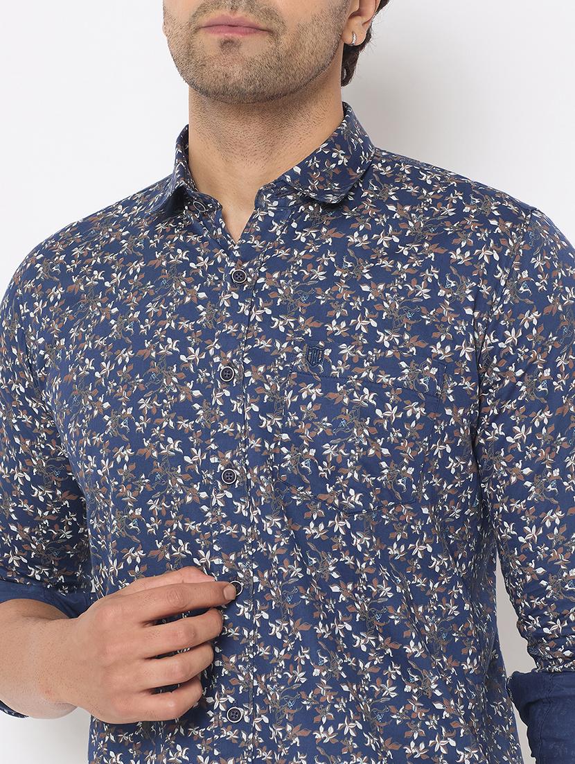 blue cotton casual shirt - 21697431 - Standard Image - 5