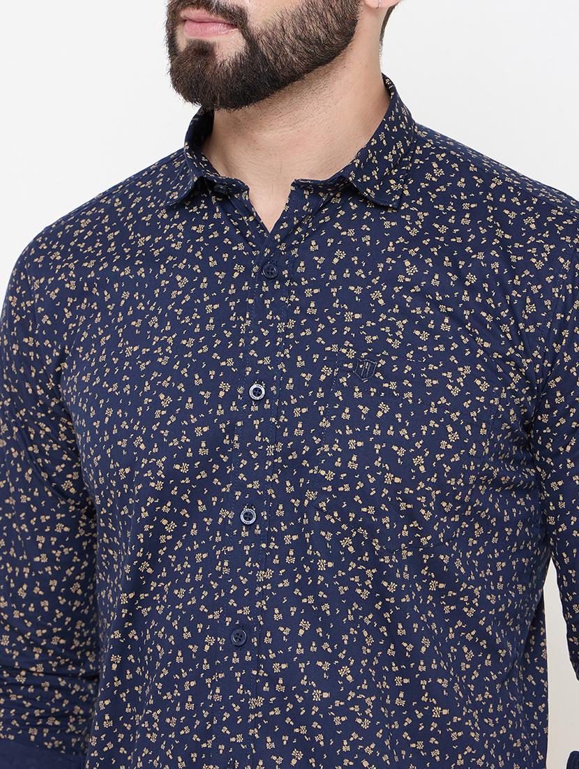 blue cotton casual shirt - 21697435 - Standard Image - 5