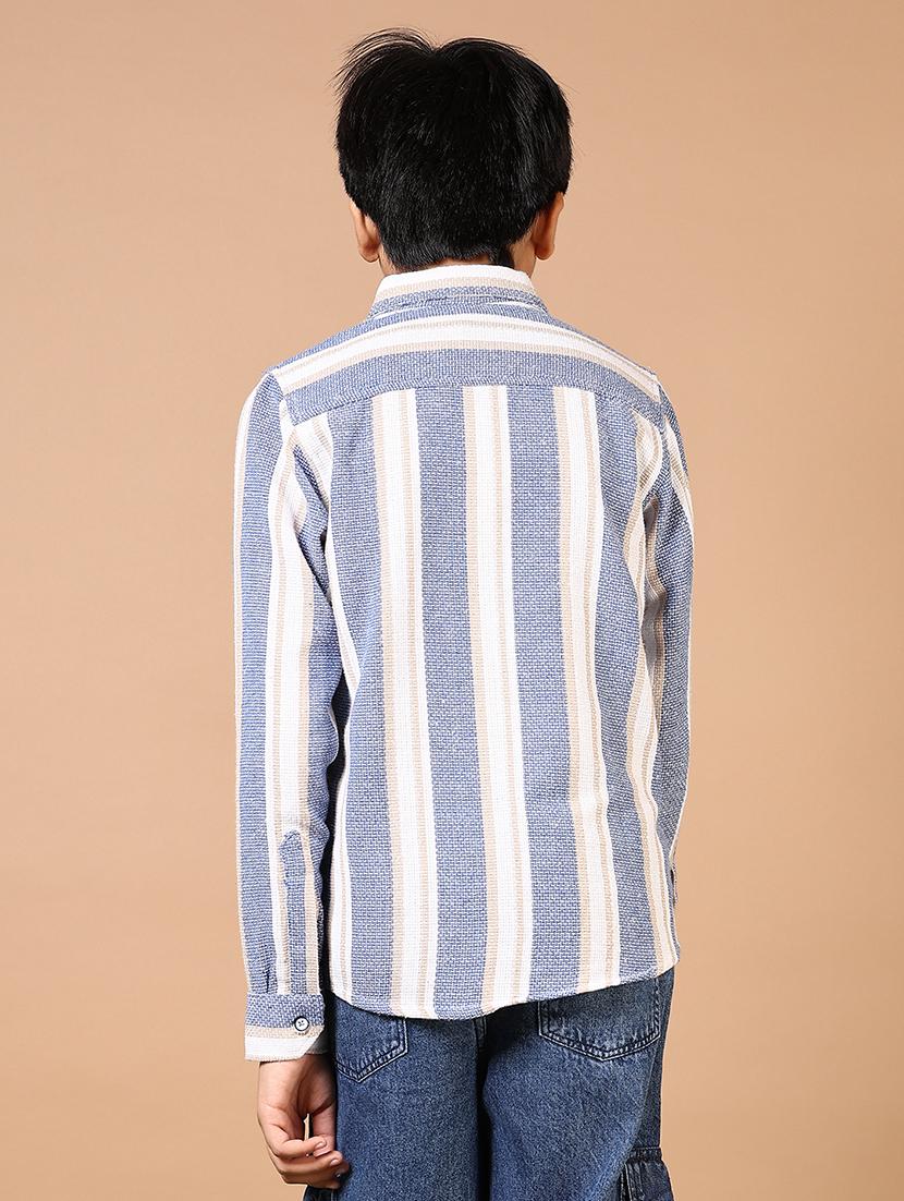 boys striped long sleeve casual shirt - 21697580 - Standard Image - 3